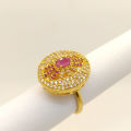 Gold Plated American Diamond Ring For Women. 
