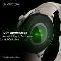 Ultima Watch Circle 2.0 Smartwatch: In-build ChatGPT, 3ATM Waterproof, 1.43 TRU AMOLED Display, 2.5D Curved Glass, 100+ Sports Modes, BT Calling, Super Slim with Premium Zinc Alloy Frame Smart Watch. 