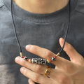 【Mega Sale】Tibetan Nine-eye Bead Necklace Female Niche Design Couple New Chinese Style Retro Woolen Accessories Men. 