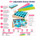 8Pcs Adjustable Plastic Drawer Organizer | Drawer Divider Organizers Expandable Drawer Cabinet Drawer Separator Divider Grid HouseholdBy Hamro Store. 
