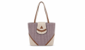 Elegant Cotton Top-Handle Bag with Geometric Design for Women. 