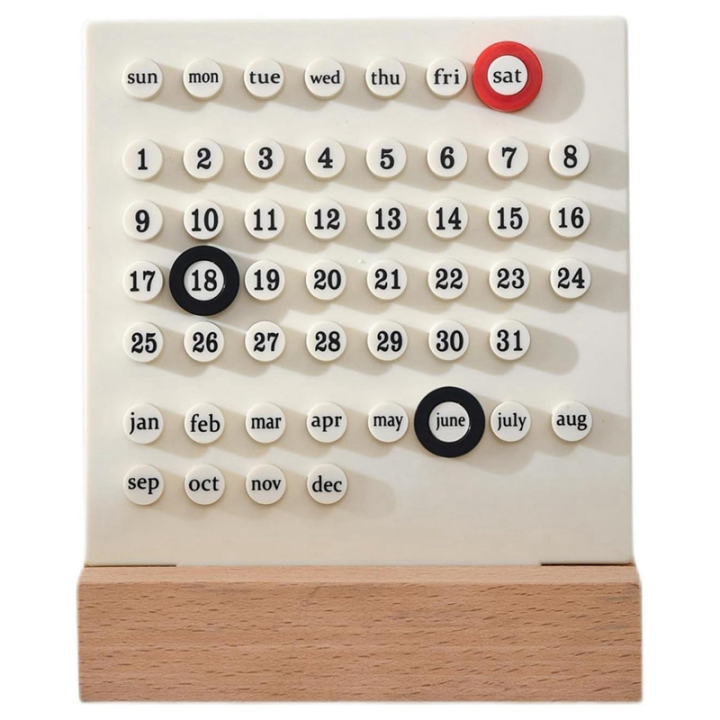 Wooden%20Desk%20Calendar%20Perpetual%20Calendar%20Retro%20Home%20Unique%20Gifts,Month%20Date%20Display,%20Desk%20Decorations%20for%20Office%20Pink%20-%20Image%203