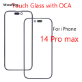 Wenefang 1pcs Front Screen Touch Glass+OCA For iPhone X XS XR Max 11 Pro Max 12 13 14 Mini Pro Touch Screen. 