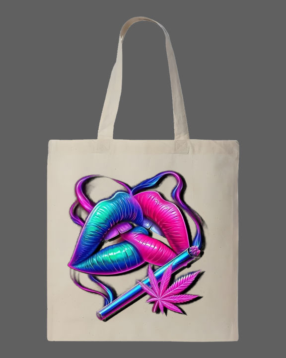 Neon%20Lips%20Joint%20Printed%20Tote%20Bag%E2%80%93%20Black%20&%20White%20-%20Image%202