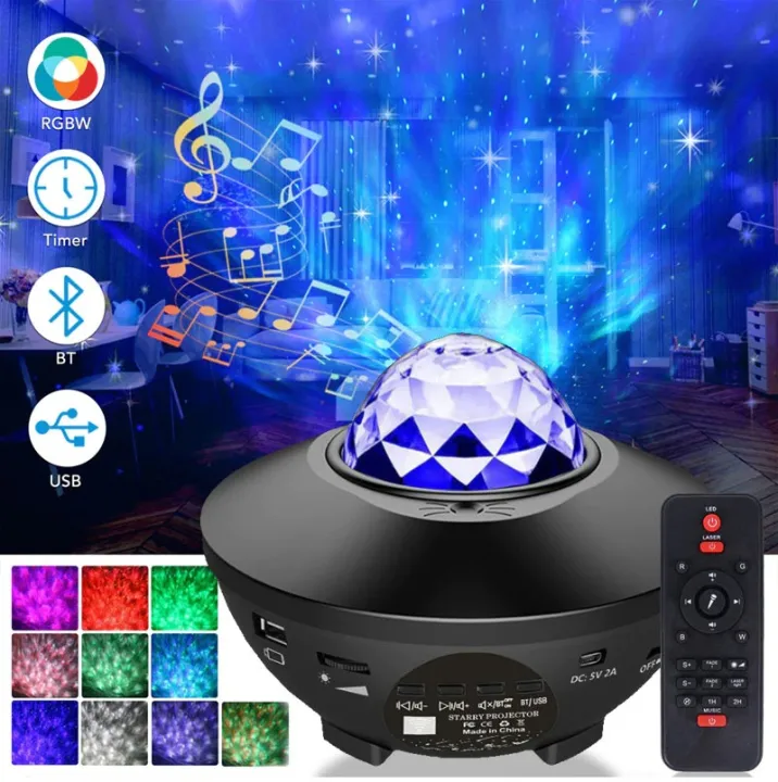Galaxy%20Light%20Bluetooth%20Remote%20Control%20Starry%20Projection%20Lamp%20Star%20Projector%20Light%20Star%20Night%20Light%20with%20Mp3t%20With%20Speaker%20And%20Cable%20-%20Image%204