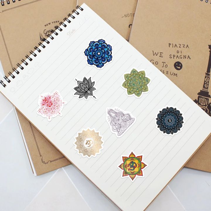 Artsy%20Home%2025/50%20Pieces%20Beautiful%20Flower%20Mandala%20Stickers%20for%20Laptops%20and%20Cellphone%20Notebook%20-%20Image%204