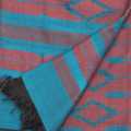 Purple Dhaka Printed Handmade Cotton Shawl For Women 24x80inch. 
