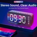 Electronic Clocks Large LED Screen LED Mirror Screen Alarm Clock Digital Display Portable Digital Clock Smart Dual Alarm Wireless Charging Clock Gift. 