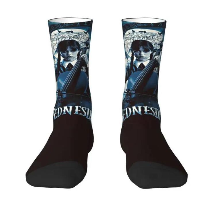 Kuying%20Fashion%20Wednesday%20Addams%20Men%20Women%20Crew%20Socks%20Unisex%20Cute%20Nevermore%20Academy%20Spring%20Summer%20Autumn%20Winter%20Dress%20Socks%20-%20Image%202