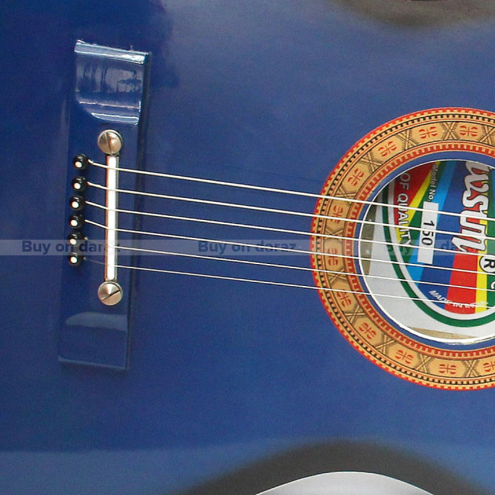 Givson%20Blue%20Medium%20Indian%20Guitar%20With%20Cover,%20String%20And%202%20Picks%20-%20Image%209