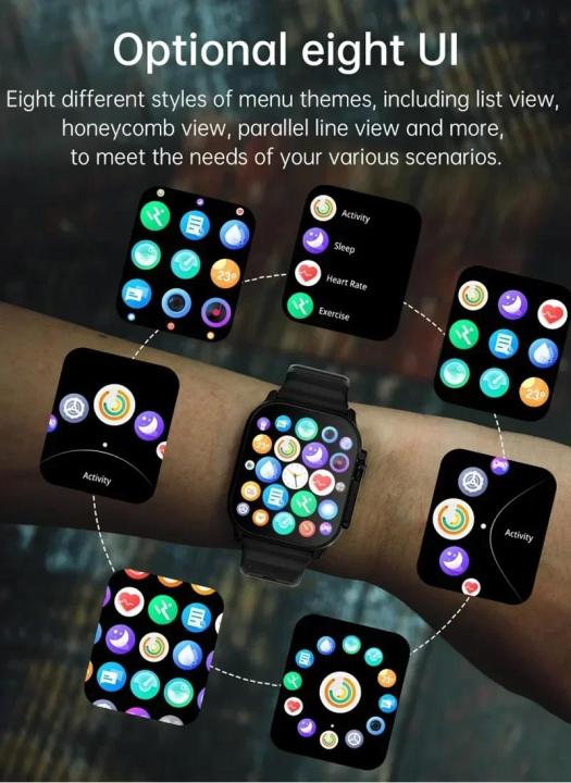 Wireless Charging Smart T Music Game Men's Women's New NFC2 Smart Watch T900 U Original New Watch 49mm 2024 GPS Tracking Bluetooth Calls B Watch