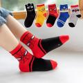 aby Sos Spiderman Cartoon Anime ero Cotton o ube Sos Children Autumn Winter ids Sos 5 pairs or andom 1pair. 