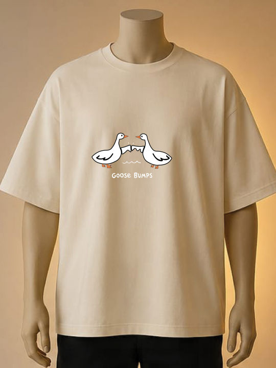 "Goose Bumps" Fist Bump Graphic T-Shirt T-Shirt- Cream, Brown, Black, Blue, Maroon