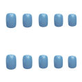 MAANGE 24Pcs Mini Baby Blue Press On Nails With Glue File CS159. 