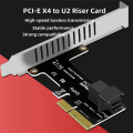 Plastic Pcie Expansion Riser Card U.2 Port Card for Nvme SSD Converter Hard Disk Expansion Card for Desktop. 