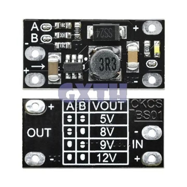 3.7V To 12V Mini DC Boost Converter Board Output 5V/8V/9V/12V DC Step Up Module Lith-Battery Voltage Booster Module