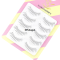 Difutagui High Quality 5 Pairs V-shaped Natural False Eyelashes Transparent Stem Portable 3D Korean Manga Eyelashes Eye Makeup Eyelashes Supplies Wholesale. 