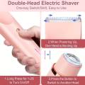Dual Head Electric Rechargeable Hair Trimmer For Women, Multipurpose Bikini Razor and Face Shaver for Arms, Thighs, Body With USB Charging. 