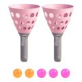 ARELENE 1 Pairs Children Throwing and Catching the Ball Outdoor Sports Butt Ping Pong Ball Parent-Child Interactive Toy Pink. 