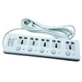 Urja B40-3M 5 Port Extension Socket Multiplug with Individual Switches & 3 Meter Long Cable - 2500W Heavy Duty Universal Power Strip for Home & Office. 
