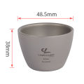 50Ml Outdoor Portable Titanium Tea Cup Titanium Wine Cup Small Tea Cup for Camping Hiking. 