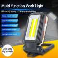 COB Magnetic Work Light Adjustable Folding Strong LED Searchlight Flashlight Waterproof Emergency Camping Tent Lantern With Hook. 
