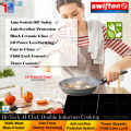 Swifton Double 2 Induction Cooktop Anti Overflow Protection 9 Cooking Power level Power Booster Child Lock Timer SN-i25DH. 