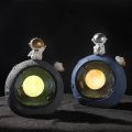 Cool Look Astronaut Inside Moon Lamp With Assorted Colors. 
