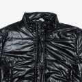 Black Shine Full Sleeves Crop Design Jacket For Women. 