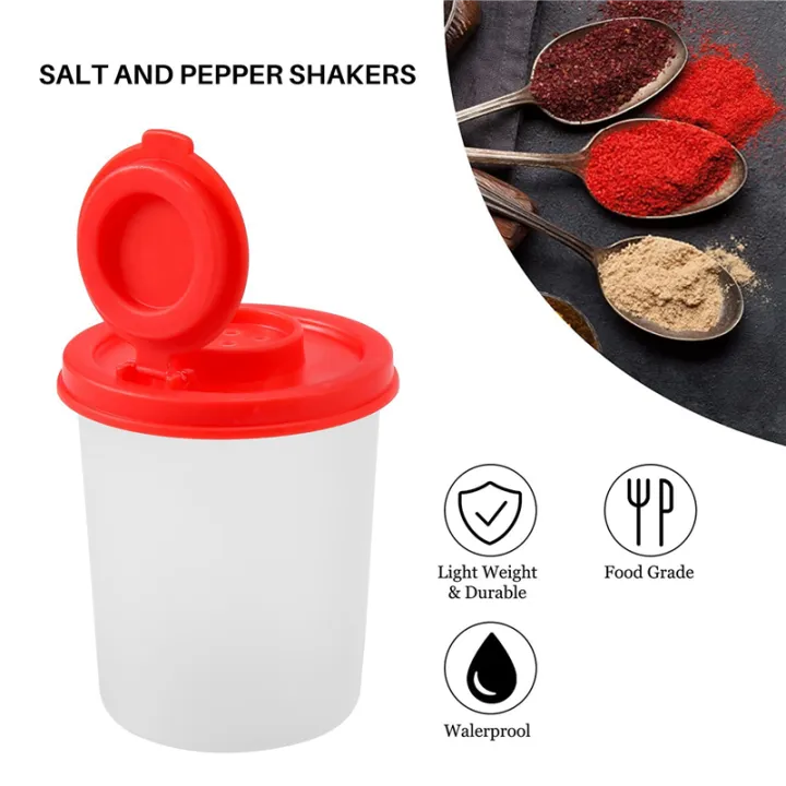 16PCS%20Salt%20and%20Pepper%20Shakers%20Moisture%20Proof%20Salt%20Shaker%20with%20Red%20Covers%20Lids%20Plastic%20Airtight%20Spice%20Jar%20Dispenser%20-%20Image%205