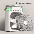 Mini Cooler Fan Humidifier Portable USB Cooler Air Conditioner Fan With Mist & LED Light. 