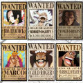 New Updated wanted One Piece Anime Bounty Poster 6pc Set, Anime Poster. 