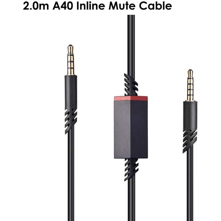 2X%20Headset%20Cable,%202.0M%20Inline%20Mute%20Cable%20Cord%20for%20/A40%20Gaming%20Headsets%20Controller%20Headphone%20-%20Image%205