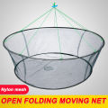 80CM Loose Mouth Folding Drop Fishing Net Shrimp Catcher Tank Casting Network Fish Eels Trap Cage Prawn Bait Crab Netting. 