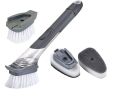 Automatically Add Cleaner Brush || Decontamination Wok Cleaning Brush || Refill Soap in Brush Handle , Soap Dispenser Cleaning Brush Wash Basin Utensils Sink Cleaning Brush Dish Wash Scrubber Liquid Soap Dispenser in Home, Kitchen, Washbasins Dishes. 