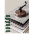 Northern Europe Wood Wall Mount Hook Self-adhesive Black White Wall-mounted Storage Hook Waterproof No Drill Towel Rack Ornament. 