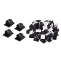 fasdaga 20Pcs Black Adjustable Plastic Cable Clamps Self Adhesive Car Cable Clips Wire Organizer & 50 Pcs Self Adhesive Cable Clamp Plastic Rectangular Cable Clips. 