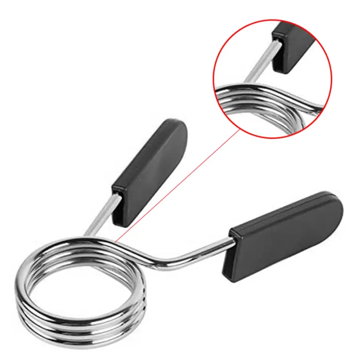 Spreeshop%203%20Pcs%20Standard%201.1%20Inch/28mm%20Barbell%20Bar%20Clamps%20Spring%20Collar%20Clips%20Gym%20Weight%20Dumbbell%20Lock%20-%20Image%203
