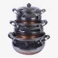 Famous Stainless Steel With Copper Base Handi Set- 3 Pcs. 