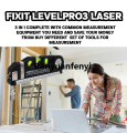 Renyuan 4 IN 1 FIXIT LEVEL PRO 3 LASER LEVEL Multifunctional Measurement 【2025 Version】 Tools (Tape Measure,Laser,Spirit Level) Addon Tripod. 