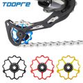 Durable TOOPRE Bicycle Rear Derailleur Guide Wheel Aluminum Alloy 11T 13T Mountain Bike Derailleur Lightweight Steel Bearing Bike Jockey Wheel. 