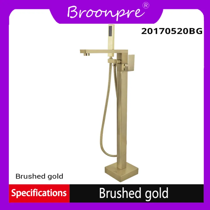 Broonpre%20Bathroom%20Freestanding%20Floor%20Mounted%20Bath%20Spout%20Faucet%20Cold/Hot%20Mixer%20Tap%20With%20Shower%20Hand%20Faucet%20Matte%20Black%20-%20Image%208
