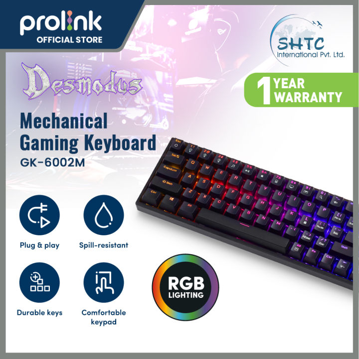 Prolink Real 65% Mechanical Gaming Keyboard With Real RGB lighting (Blue switch) -  GK-6002M