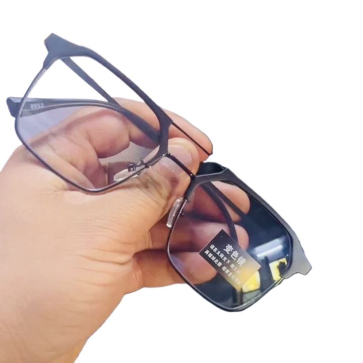 Changeable%20Glass%20Black%20Metal%20Frame%20Sunglasses%20For%20Men%20-%20Image%203