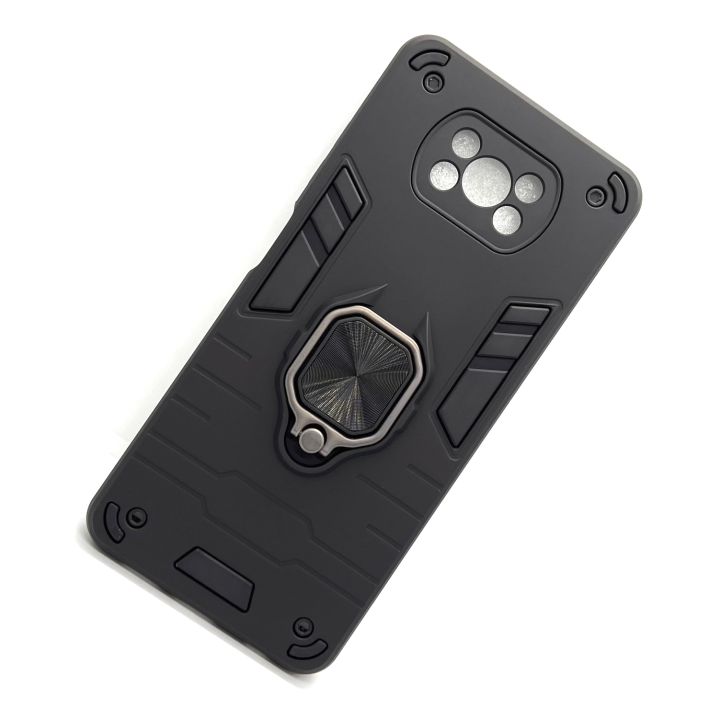 Ring Stand Shockproof Armor Case for Poco X3