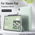 For Xiaomi Pad 5 6 Pro Case MI Pad 6S Pro 6 Max Redmi Pad SE 2023 10.61 inch Transparent Smart Cover with Pencil Holder Funda. 
