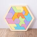 Educational Toys Jigsaw Montessori Puzzles Toys Pattern Cognitive Interactive Wooden Geometry Puzzle Toys Challenges Logical Thinking Jigsaw Puzzle Board Parent Child. 