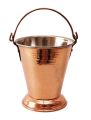 Serving Bucket Heavy Weight Steel Copper Bucket Balti for Serving Dishes Kitchenware and Tableware Size 300 ML Pack of 1. 
