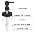 NAMUNY 4 Pack Jar Soap Dispenser Lids with Pumps,Lotion Soap Dispenser Lids for 16Oz Regular Mouth Jar Decor,Black. 