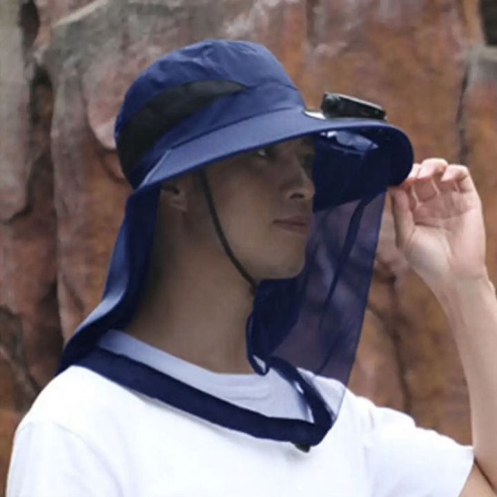 Casual%20With%20Net%20Mesh%20Mosquito%20Head%20Net%20Hat%20Foldable%20Breathable%20Wide%20Brim%20Sun%20Cap%20UV%20Protection%20High%20Wind%20Power%20Solar%20Fan%20Hat%20Fishing%20-%20Image%208